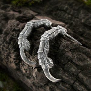 Raven Claw Half Hoop Earrings