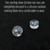 Silicone ear nuts for stud earrings