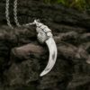 Mens dragon jewelry talon pendant necklace