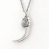 Large bird claw necklace, dragon jewelry for men
