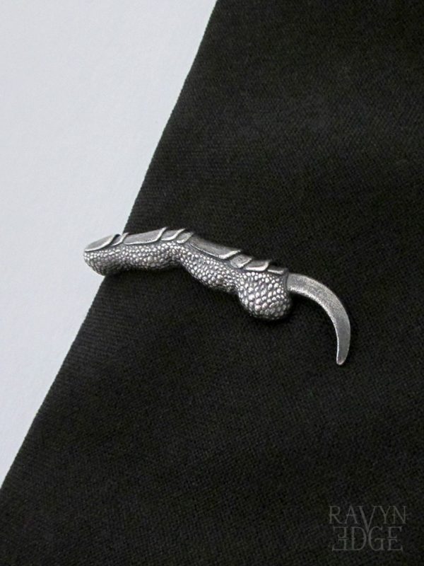 Unusual claw tie clip, dragon jewelry for men