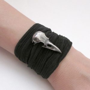 Medium Raven Skull Bracelet