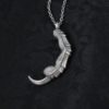 Single raven claw necklace in sterling silver