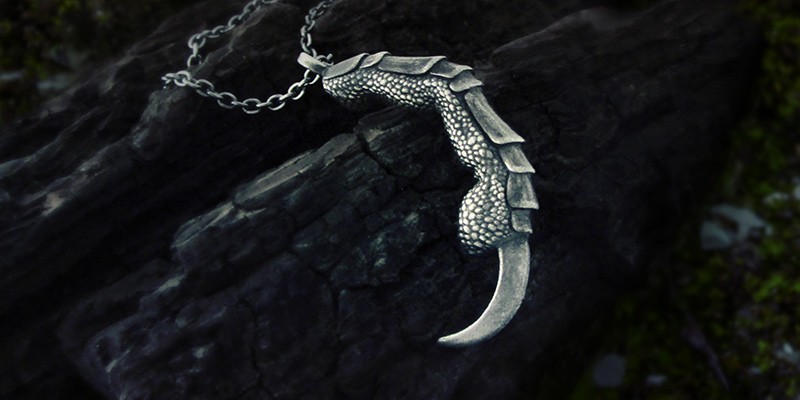 Dragon Claw Necklace | Single Raven Claw Necklace by RavynEdge