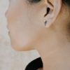 Tiny bird skull gothic stud earrings