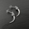Raven talon earrings studs in sterling silver