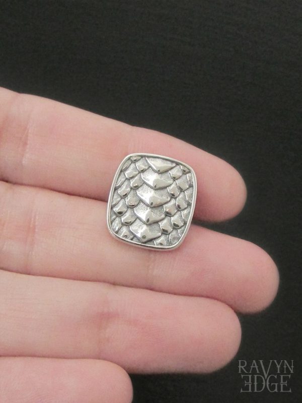 Snake scale or dragon cufflinks or lapel pin