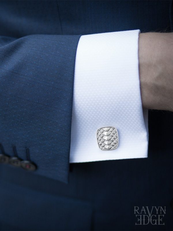 Dragon scale unique cufflinks for groom or wedding party