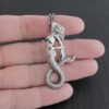 Sterling silver mermaid pendant necklace