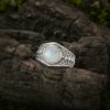 Draco dragon scales rainbow moonstone ring