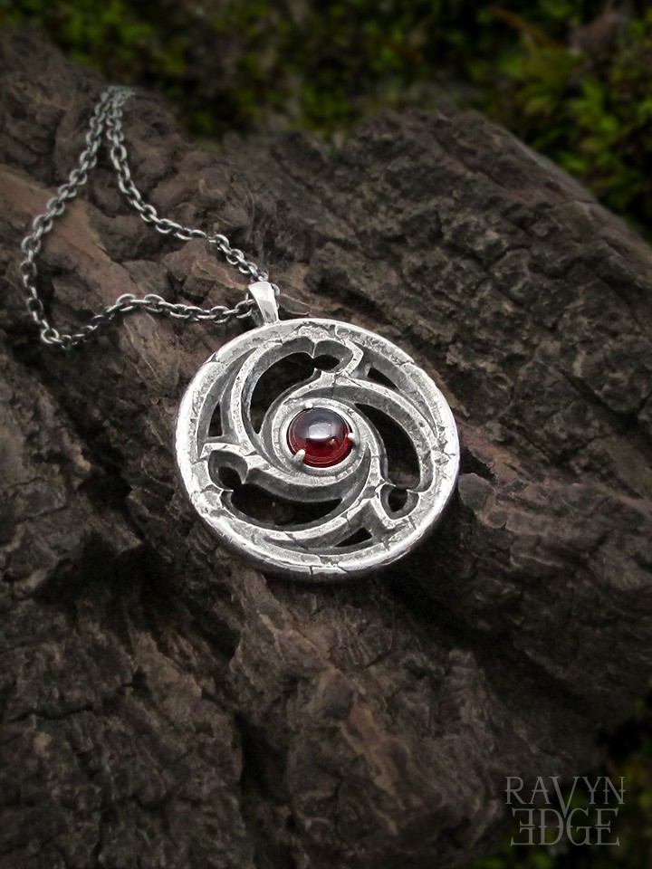 Gabriel & Co Sterling Silver Garnet Pendant