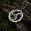Triskelion window necklace in sterling silver