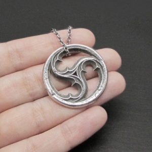 Triskelion Gothic Window Necklace