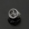 Triskelion gothic window signet ring in sterling silver