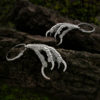 Raven claw earrings, harpy foot statement earrings