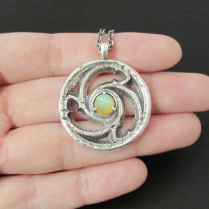 Triskelion Window Opal Necklace