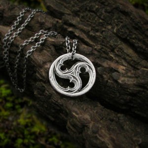 Small Triskelion Window Necklace