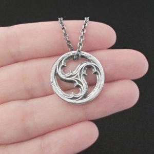 Small Triskelion Window Necklace