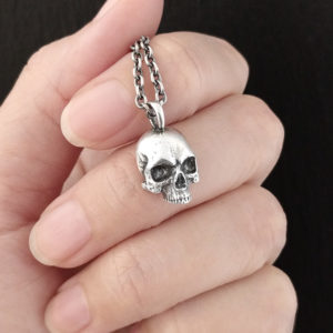 Small Silver Skull Necklace