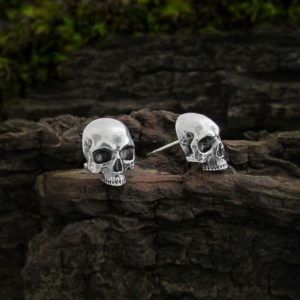 Tiny Skull Stud Earrings