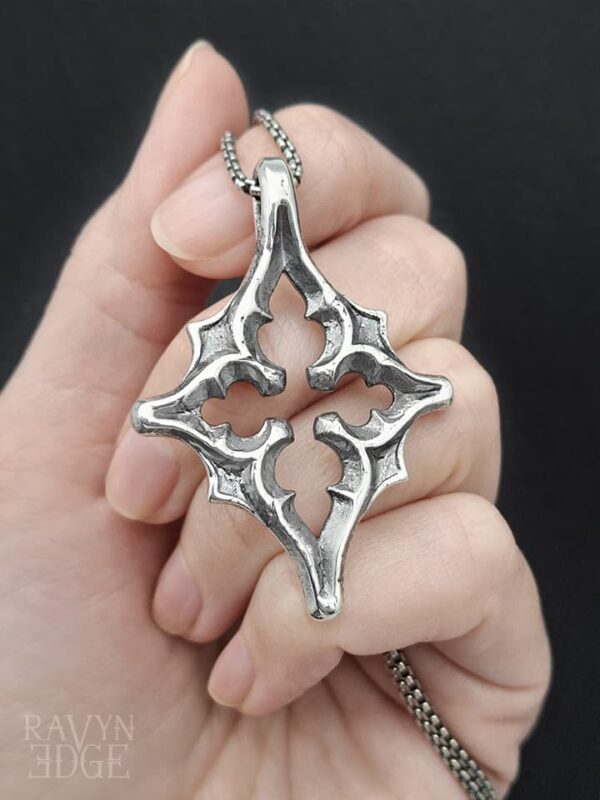 North star pendant necklace, high quality gothic jewelry