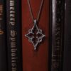 Silver star pendant necklace, celestial jewelry
