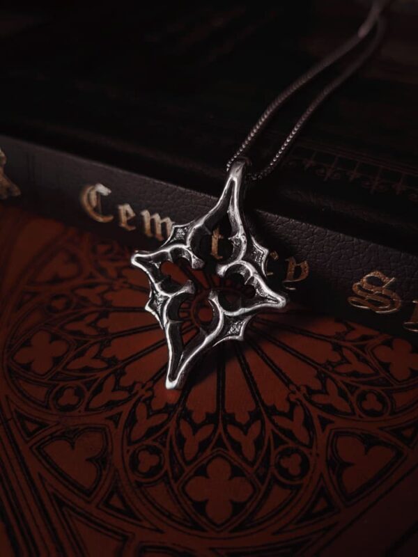 Wishing star window necklace, gothic architecture jewelry